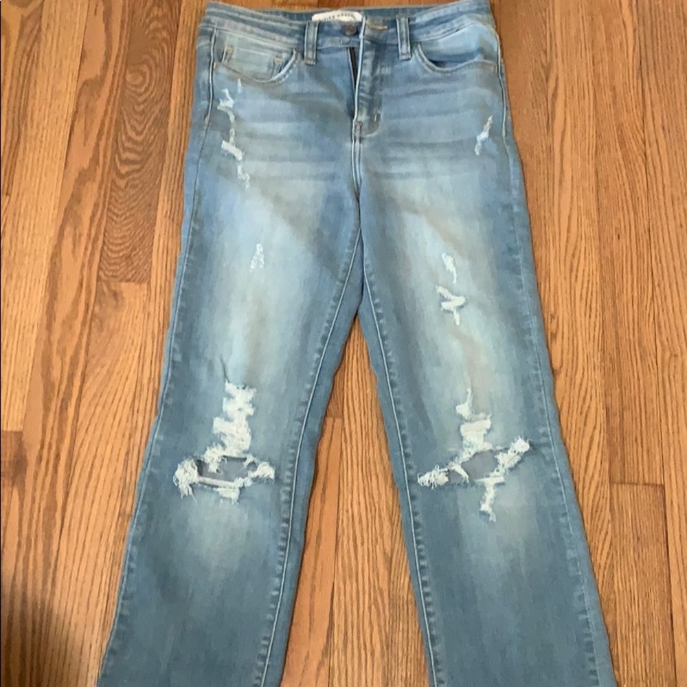 COPY - Vici Distressed straight leg blue jeans 26…